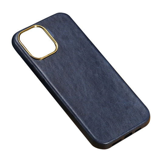 Phone Back Shell Anti-Fall Shock-Proof Ultra-Thin PET Leather Pattern Solid Color Phone Case for Iphone 12/12 Pro/12 Pro Max/13/13 Pro/13 Pro Max,Blue for Iphone 12 Pro Max