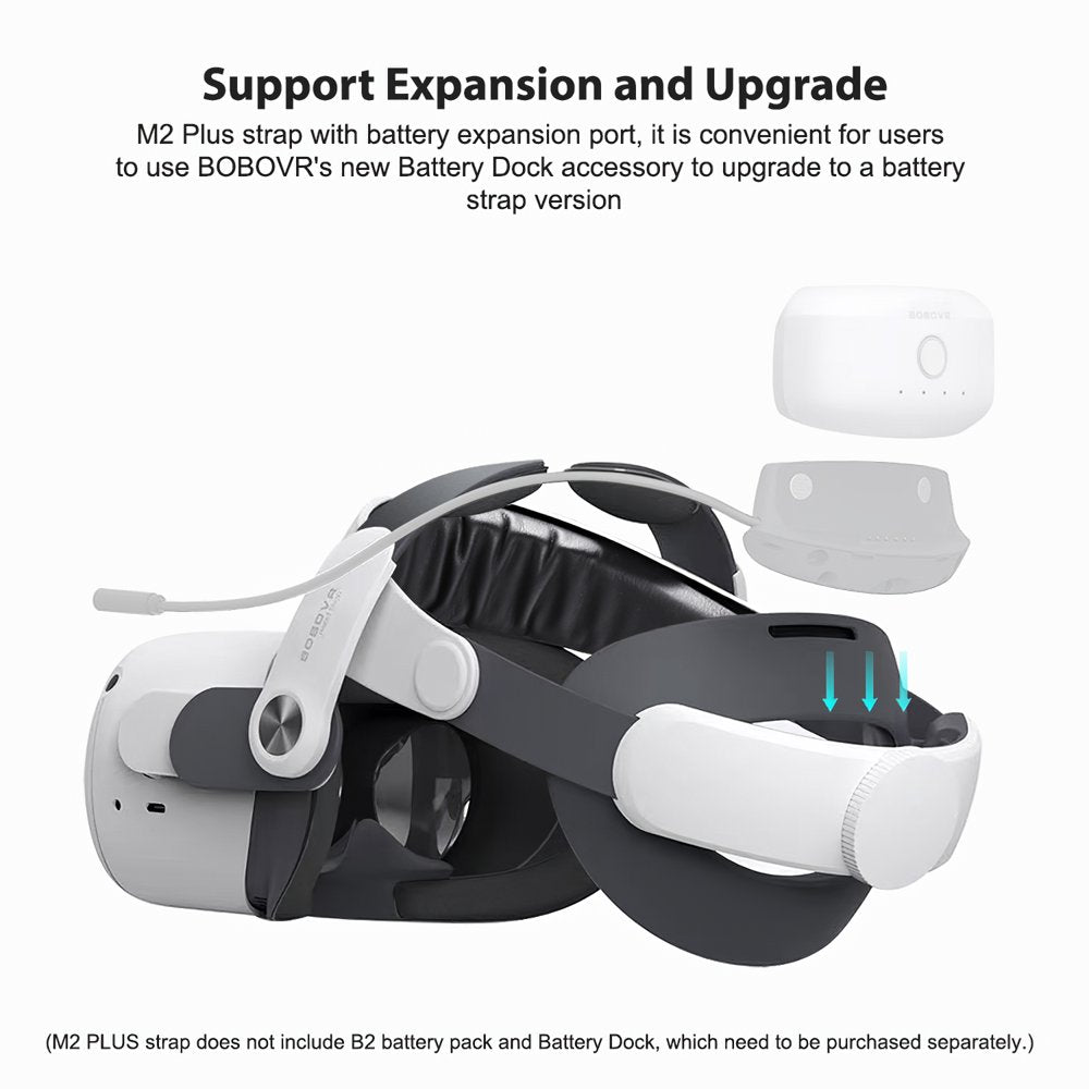 M2 plus Head Strap for Meta/Oculus Quest 2 Reduce Face Pressure Enhance Comfort Replacement of Elite Strap VR Accessories