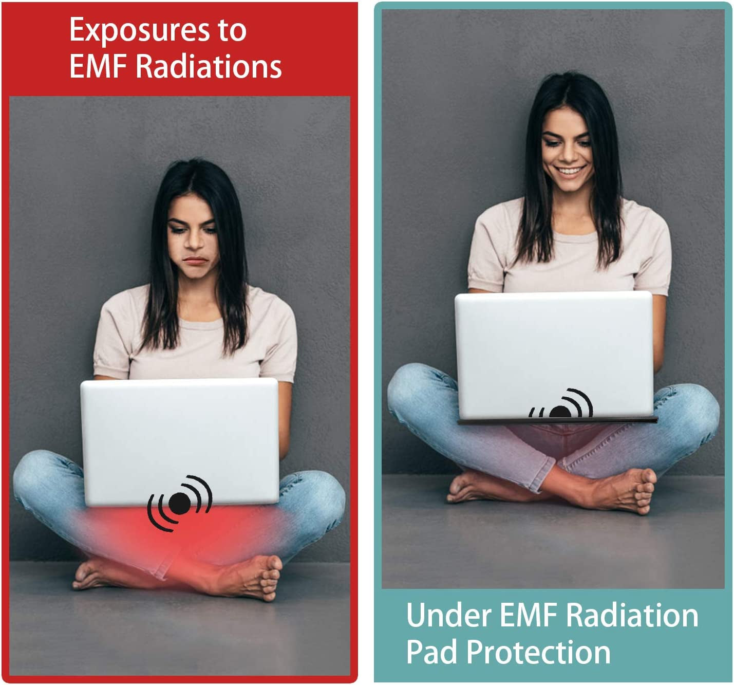 EMF Laptop Pad Protection, Radiation Computer Pad Blocking , Heat Shielding Lap
